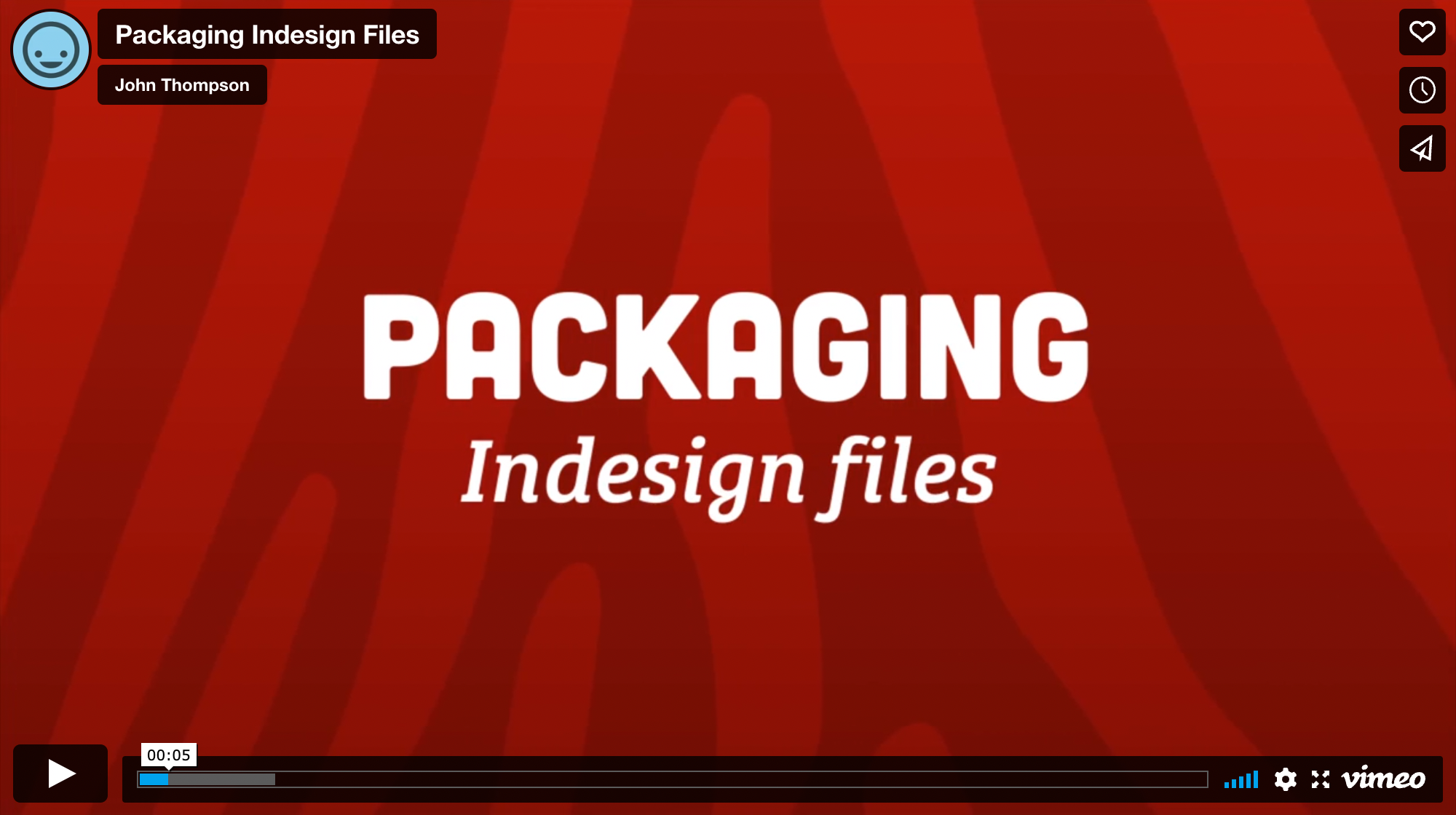 Packaging Indesign Files